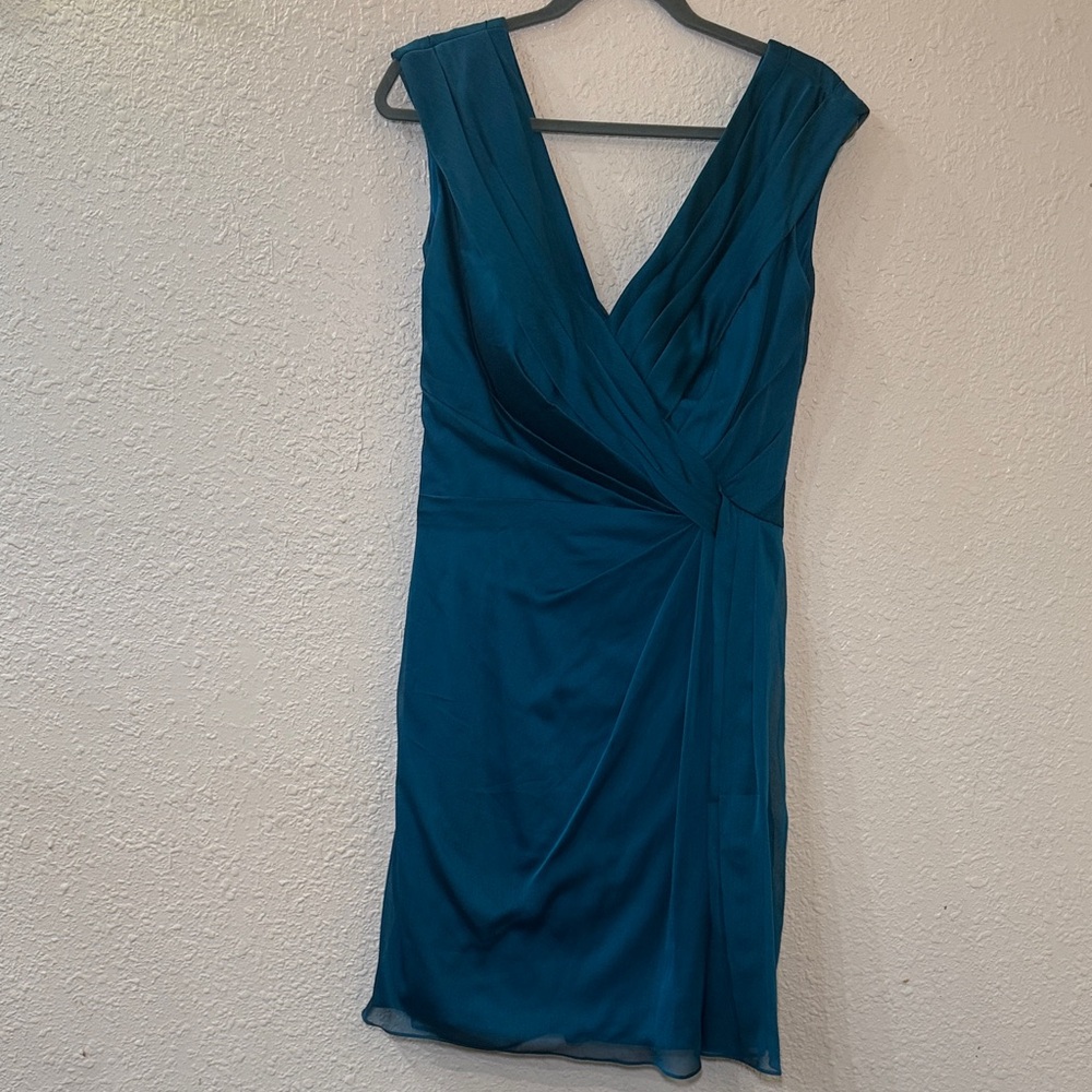 Teal jade by jasmine V-Neck Sleeveless Sheath Dress